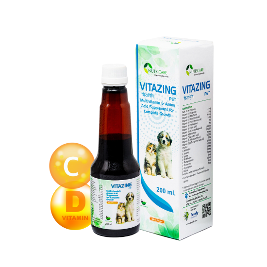 Vitazing Pet Multivitamin Syrup for Dogs & Cats Product Image without background