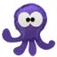 Dark Blue Octopus Shaped Catnip Toy for Cats