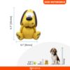 FOFOS Latex Bi Dog Shaped Squeaker Dog Toy Size Measurement