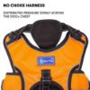 Picture of Whoof Whoof Full Body Three Layer Belt Harness in Medium Size and Orange Colour