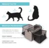 Image Showing how to use FOFOS Anti-Scratch Expandable Foldable Pet Carrier with Breathable Mesh Window