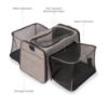 FOFOS Anti-Scratch Expandable Foldable Pet Carrier with Breathable Mesh Window Product Features
