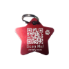 Back Side view of Star Shaped Metal QR Pet Tag