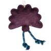 Back View of Peacock Shaped Leather Dog Toy