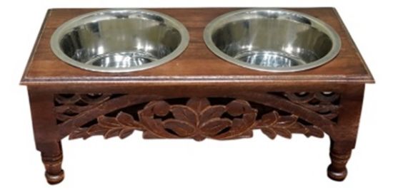  Wooden Pet Feeder With Bowl