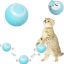 A cat standing and playing with blue colour Self Rotating Gravity Ball