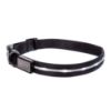 A black colour Nylon LED Safety Dog Collar
