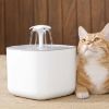 Cat sitting with Flower Fountain Automatic Water Dispenser