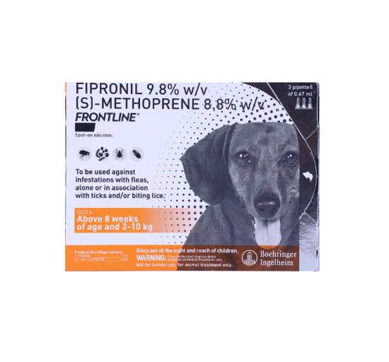 FRONTLINE PLUS DOG-(S)0-10KG	 front 