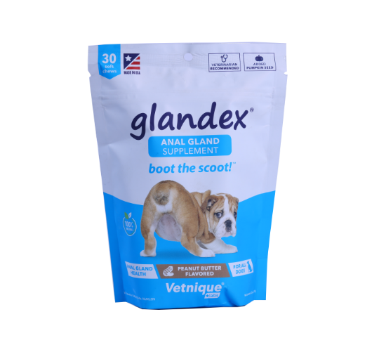 GLANDEX 30 CHEWS - 18 %	front 
