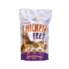 Front view of Wiggles N' Nibbles Chicken Feet 250g pack for cats and dogs, made with 100% real chicken, gluten-free, additive-free, and sugar-free.