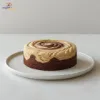 Peanut Butter & Carob Cake 0.5 Kg in White Plate