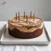Peanut Butter & Carob Cake 1 Kg in White Plate