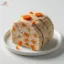 Pet Chicken & Carrot Cake Bento Style in White Plate