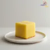 Pet Mango Cake Bento Style in White Plate