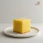 Pet Mango Cake Bento Style in White Plate