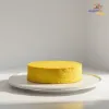Pet Mango Cake 1 Kg in White Plate