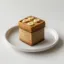 Pet Peanut Butter & Banana Cake Bento Style in White Plate